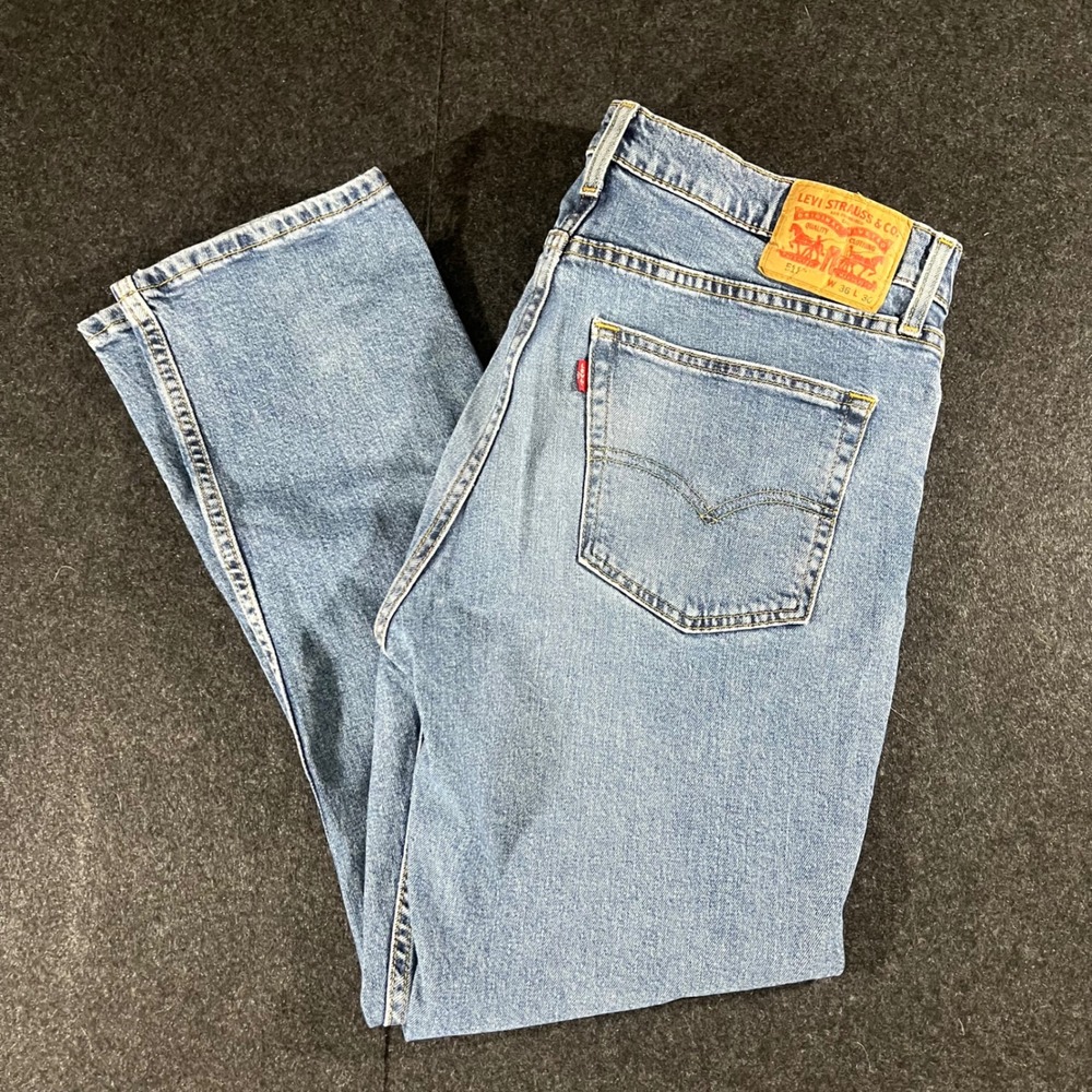 Levi's 511 Slim Fit Jeans Mens 36x30 Blue Light Wash Denim Stretch Everyday
